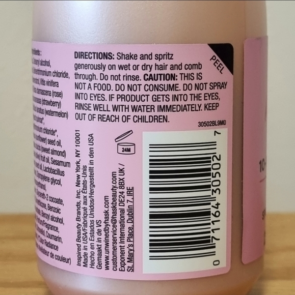 Hask Unwined Rose Wine Leave-in Spray - Picture 3 of 4